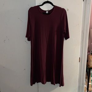NWOT - maroon tshirt dress